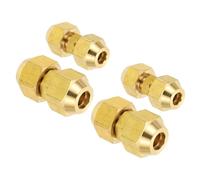 PATIKIL Raccords de Tuyauterie en Laiton, 2pcs Adaptateur de Raccord Tuyauterie, Extension de Tube Adaptateur de Couplage pour Tuyau HVAC Climatisation Plomberie Gaz, Diamètre 1/4" et 3/8"