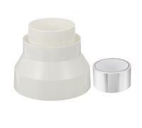 PATIKIL Réducteur De Conduit, 150-110mm Adaptateur De Conduit PVC Cône De Réduction/Agrandissement Pour Systèmes De Ventilation En Ligne De Salle De Bain Et Cuisine, Blanc
