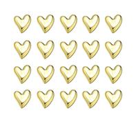 PATIKIL Réfrigérateur Aimants, 22 Pcs Amour Coeur Décoratif Aimants Mignon Réfrigérateur Aimants Décoratif Magnétique Autocollants Tableau Blanc Armoire Casier, Or Galvanoplastie