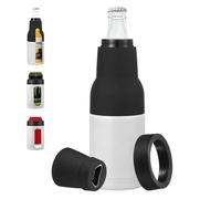 PATIKIL Refroidisseur de Canette Mince, Manchon Isolé pour Canette Mince de 12 OZ avec Ouvre-Bouteille pour Bière, Soda, Café, Canettes Régulières et Bouteilles, Blanc