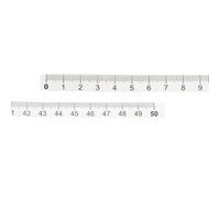 PATIKIL Règle Adhésive, 10 Pack 50cm Ruban à Mesurer Autocollant Imperméable pour Établi de Travail, Machine à Coudre, Table à Dessin,Transparent