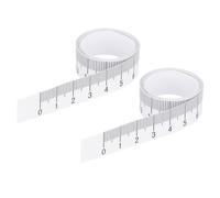 PATIKIL Règle Adhésive, Paquet de 2 Rubans à Mesurer de 100 cm, Ruban Adhésif Étanche pour Établi, Scie à Coudre, Table Dessin, Blanc