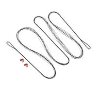 PATIKIL Remplacement de Corde d'arc, Corde d'arc Recourbée à 12 Brins avec Pointe D'Encoche pour Arc Classique Traditionnel AMO de 70 Pouces, Noir