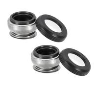 PATIKIL Remplacement du joint d'arbre mécanique Kit de ressort d'arbre d'étanchéité à bague en céramique et carbone 2 Pack 301-16 pour pompe à eau cylindre d'huile noir argent 0,63" (16mm)