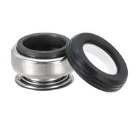 PATIKIL Remplacement du joint d'arbre mécanique, Kit de ressort d'arbre d'étanchéité à bague en céramique et carbone 301-14 pour pompe à eau cylindre d'huile, noir argent, 0,55" (14mm)