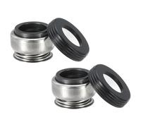 PATIKIL Remplacement du joint d'arbre mécanique kit de ressort d'arbre d'étanchéité à bague en céramique et carbone 2 Pack 301-12 pour pompe à eau cylindre d'huile noir argent 0,47" (12mm)