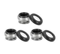 PATIKIL Remplacement du joint d'arbre mécanique kit ressort d'arbre d'étanchéité à bague en céramique et carbone 301-16 3 paquets pour pompe à eau cylindre d'huile noir argent 0,63" (16mm)
