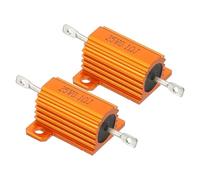 PATIKIL Résistance de Coque en Aluminium de 25W 0,1 Ohm, 2 Pcs Résistance de Boîtier en Aluminium Résistance de Puissance à Visser à 5% de Tolérance, Dorée