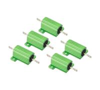 PATIKIL Résistance de Coque en Aluminium de 25W 20 OHM, 5 Pcs Résistance de Boîtier en Aluminium Filaire à Vis de Puissance de Boîtier de Résistance de Fil de 5% de Tolérance, Vert
