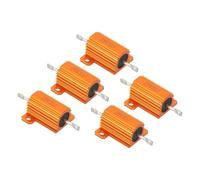 PATIKIL Résistance de Coque en Aluminium de 25W 3 OHM, 5 Pcs Résistance de Boîtier en Aluminium Résistances Filaires à Vis de Puissance à Tolérance de 5%, Doré