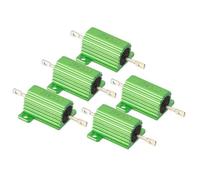 PATIKIL Résistance de Coque en Aluminium de 25W 3 Ohm, 5 Pcs Résistance de Boîtier en Aluminium Résistance de Puissance à Visser à Tolérance de 5%, Vert