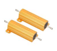 PATIKIL Résistance de Coque en Aluminium de 50W 10 Ohm, 2 Pcs Résistance de Boîtier en Aluminium Résistance de Puissance à Visser à Tolérance de 5%, Dorée