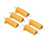 PATIKIL Résistance en Aluminium de 300 OHMS et 50W, 5 Pcs Résistance en Aluminium Boîtier Boîtier Résistances Filées à Vis de Puissance 5% de Tolérance, Doré