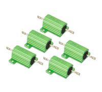 PATIKIL Résistance en Boîtier en Aluminium de 25W 1,2 Ohm, 5 Pcs Résistance en Boîtier en Aluminium Résistance Filaire à Vis Résistance de Puissance à Tolérance de 5%, Vert