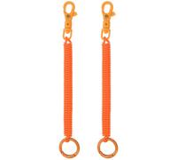 PATIKIL Retractable Bobine Ressorts Porte-clés, 2 Paquet Anti-perte Clé Chaîne Support Cordon Corde avec Métal Homard Fermoir Porte-clé 18cm pour Clés Portefeuille, Orange
