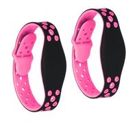 PATIKIL RFID Silicone Bracelets, 2 Paquet 13.56MHZ Smart IC Carte Bracelet Étanche ID Poignet Bandes Porte Accès Contrôle pour Natation Piscine Bain Centre, Rose
