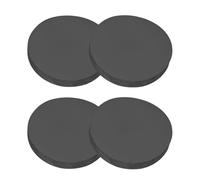 PATIKIL Rondelle Caoutchouc Ronde 4 Pcs Entretoise Anti-Vibration 50mm OD x 8mm Épais Patins pour Meubles pour Climatiseurs Lave Linge Fabrication de Joints Bricolage, Noir