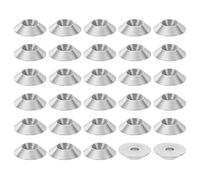 PATIKIL Rondelle Fraisée M3 Finition, 50Pcs 13mm de Diamètre 3mm de Hauteur Solide Acier Inoxydable 304 CNC Rondelle en Forme de Tasse à Tête Plate pour Constructions, Taper