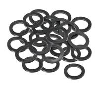 PATIKIL Rondelle Plate En Caoutchouc M30, Lot De 24, Diamètre Intérieur 30mm, Diamètre Extérieur 40mm, Épaisseur 3mm, Joint D'étanchéité Pour Robinet, Tuyau D'eau, Boulon, Noir
