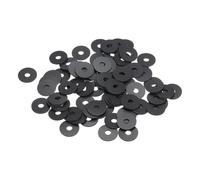 PATIKIL Rondelle Plate En Nylon M4, 80 Pièces 4mm Alésage 15mm Diamètre Extérieur 1mm Épaisseur Joint D'Étanchéité Bague Pour Robinet Tuyau Raccord Boulon, Noir