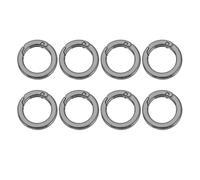 PATIKIL Rondelles A Ressort, 8Pcs 1.1 Pouce Attaches Metalliques Rondes Clips Plats Declencheurs Porte-Cles Fermoirs Snap Pour Porte-Cles Sacs Pochettes Bretches Laisse, Noir 29mm