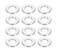 PATIKIL Rondelles en Aluminium M6, 12pcs Entretoise Métallique à Vis Ronde, Rondelle Plate pour Vis Tige Écrous Boulons, Bague d'Écartement en Métal 6.2mm ID x 12mm OD x 1.5mm Hauteur