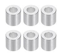 PATIKIL Rondelles en Aluminium M6, 6pcs Entretoise Métallique à Vis Ronde, Rondelle Plate pour Vis Tige Écrous Boulons, Bague d'Écartement en Métal 6.2mm ID x 12mm OD x 12mm Hauteur