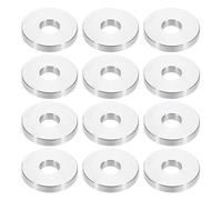 PATIKIL Rondelles en Aluminium M8, 12pcs Entretoise Métallique à Vis Ronde, Rondelle Plate pour Vis Tige Écrous Boulons, Bague d'Écartement en Métal 8.5mm ID x 25mm OD x 4mm Hauteur