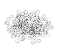 PATIKIL Rondelles Frein À Dents Internes M3, 150Pcs Kit Assortiment Rondelles Frein Crantées En Acier Inoxydable 304 Pour Équipements Mécaniques, Attaches De Retenue, Fixations, Argent