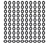 PATIKIL Rondelles plates en nylon M4, 120 pièces 4mm ID 8mm OD 1mm d'épaisseur Rondelles plates d'étanchéité en plastique Joint d'étanchéité de rechange pour fixation de tuyau, noir