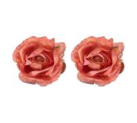 PATIKIL Rose Flower Attaches Rideaux, 2 Pcs Attaches Rideaux Floraux Artificiels, Attaches Rideaux Modernes, Accessoires Décoratifs pour Fenêtres pour Maison, Chambre, Bureau, Rouge