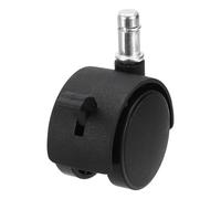 PATIKIL Roues De Bureau Avec Frein 2 Pouces, Roulettes De Remplacement Pour Bureau 7/16" x 7/8" Roues À Tige Lisse Et Silencieuses 110 Lbs Par Roue Pour Chaise De Travail, Noir
