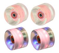 PATIKIL Roues de skateboard lumineuses avec roulements pour skateboard extérieur Cruiser Street double rangée de rechange