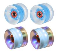 PATIKIL Roues de skateboard lumineuses avec roulements pour skateboard extérieur Cruiser Street double rangée de rechange