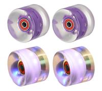 PATIKIL Roues de skateboard lumineuses avec roulements pour skateboard extérieur Cruiser Street double rangée de rechange
