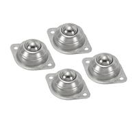 PATIKIL Rouleau Bille Transfert Roulement 5/8", 4 Paquet Charge 33lbs Bride Monté Inox Acier Rotation Roulette Unité pour Convoyeur Rouleau Support Transmission