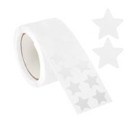 PATIKIL Rouleau D'Autocollants Étoiles 1/2", 1000 Pcs Autocollants Récompenses Étoiles Étiquettes Pour Tableau De Comportement Fournitures Scolaires Enseignants Et Bricolage, Blanc