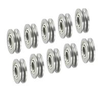 PATIKIL Roulement À Rainure En U, 10 Pièces 4x13x4mm Poulie De Guidage À Rainure En U Roulements À Billes Scellés En Acier Au Carbone Roulement À Rouleau Pour Système Linéaire De Rail