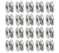 PATIKIL Roulement À Rainure En V, 20 Pièces 4x13x6mm Poulie De Guidage À Rainure En V Roulement À Billes Scellé En Acier Au Carbone Roulement À Galets Pour Système Linéaire Liner