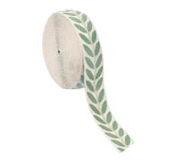 PATIKIL Ruban à Motif de Feuille en Jacquard, 1 Pouce 10 Yard Ruban en Jacquard en Polyester Feuilles de Couture Ruban pour l'Artisanat, les Vêtements, les Sacs Faits Main, Vert