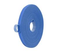 PATIKIL Ruban adhésif crochet et boucle 0,4 pouce x 33 pieds, bandes en nylon double face attaches câble réutilisables en rouleau ruban gestion cordon polyvalent pour maison et bureau bleu