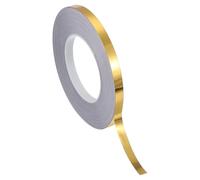 PATIKIL Ruban Adhésif en Film Polyester Métallisé 10mm x 50 Mètres, Ruban Décoratif Métallique Doré Brossé Adhésif pour Détails Mur Accentué Arts Graphiques Bateau Murs