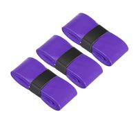 PATIKIL Ruban adhésif pour Raquette de Tennis, Lot de 3 surgrips en PU avec arêtes d'amortissement, antidérapant, Absorbant, perforé, adhésif Plat pour Badminton, picklebal, Violet
