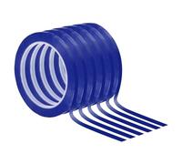 PATIKIL Ruban Adhésif pour Tableau Blanc 1/4", Lot de 6 Rubans Fins Effaçables à Sec pour Marquage Graphique et Bricolage Artistique, Bleu