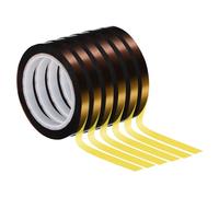 PATIKIL Ruban Adhésif pour Tableau Blanc de 3/8", Lot de 6 Rubans Fins Effaçables à Sec pour Marquage Graphique et Art Diy, Marron