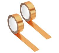 PATIKIL Ruban Adhésif Washi Métallique de 15mm x 10m, 2 Rouleaux de Stickers en Feuille de Masquage Auto-Adhésive pour l'Art, l'Artisanat, l'Emballage et la Décoration, Couleur Champagne