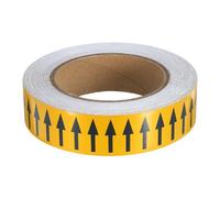 PATIKIL Ruban de Flèche de Débit Directionnel 1-3/16"X65' Noir sur Jaune | Autocollants D'Identification Adhésifs pour Marquage de Flux de Tuyauterie