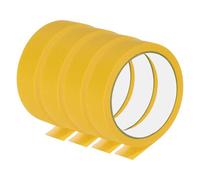 PATIKIL Ruban de Masquage, 4 Rouleaux 22 Yard x 1 Pouce Ruban Adhésif Multi-Surfaces Sans Résidus pour Peinture Murale, l'Étiquetage, Loisirs Créatifs à Domicile, Décoration, Jaune