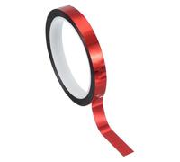 PATIKIL Ruban en film polyester métallisé 12 mm x 50 mètres, ruban décoratif métallique rouge brillant ruban adhésif miroir pour détails mur d'accent arts graphiques bordure de bateau murs