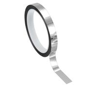 PATIKIL Ruban en film polyester métallisé 12mm x 50 mètres, ruban décoratif métallisé argent brillant ruban adhésif miroir pour détails mur d'accent arts graphiques bordure de bateau murs